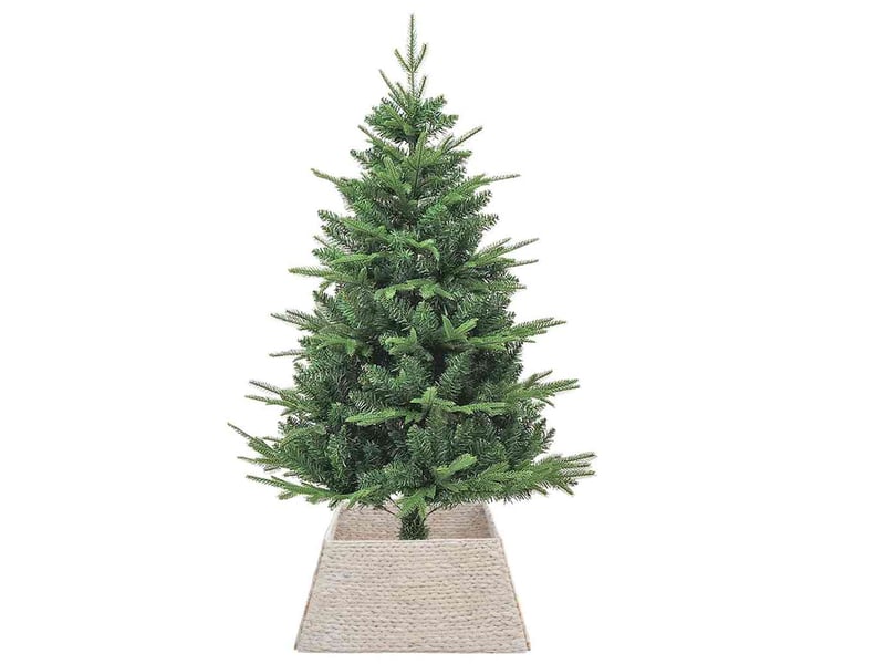  Collier de sapin de noël carré blanc 70 x 70 x 28 cm  - Conforama C