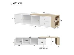 Meuble tv coloris blanc