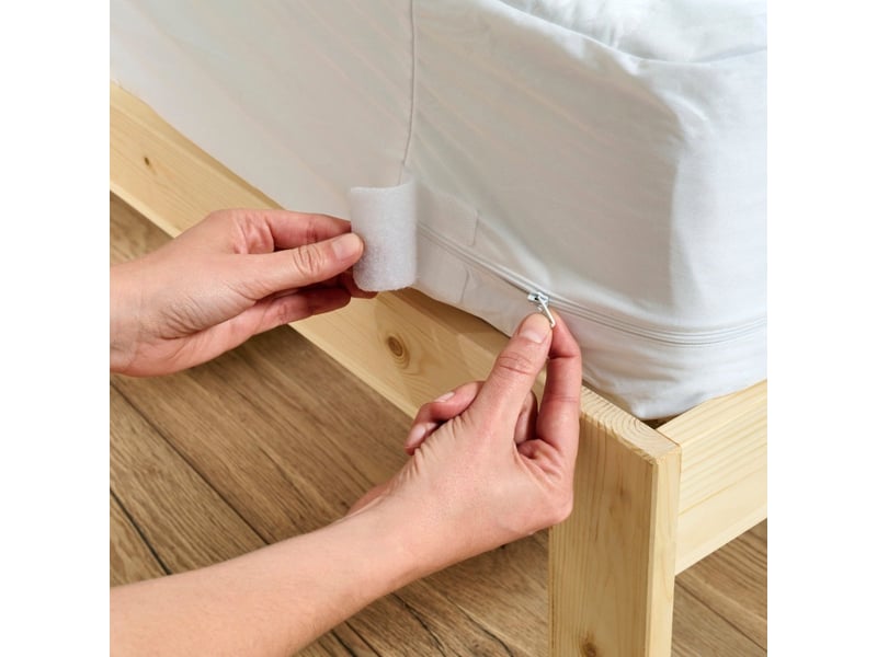 Pack anti-punaises de lit protège-matelas 140x190cm + 2 protège oreillers 63x63cm imperméables Marque Française - Conforama D
