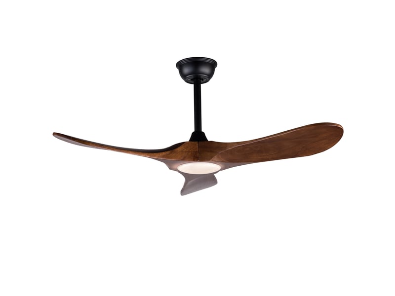  Ventilateur de plafond 42 pouces noir et noyer foncé avec led et télécommande  - Conforama A