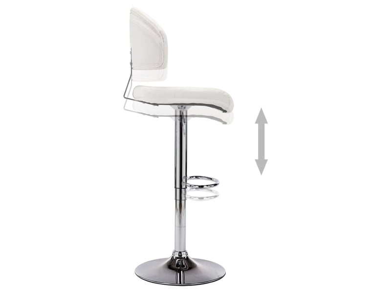  Tabouret de bar, chaise de bar blanc similicuir shl13797  - Conforama E