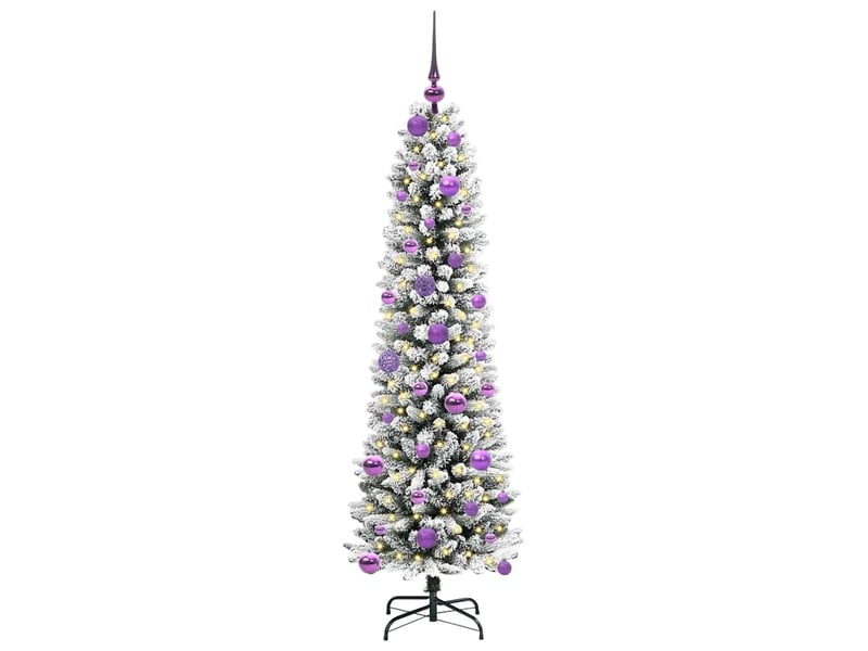  Sapin de noël artificiel, arbre de noël blanc 150 cm pvc, métal et plastique shl6270  - Conforama C