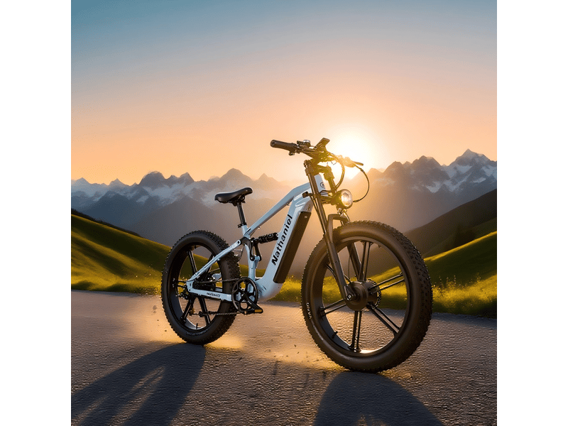 Vélo électrique 26 nathaniel syr09, 2000w double moteur, fat bike, bleu  - Conforama E