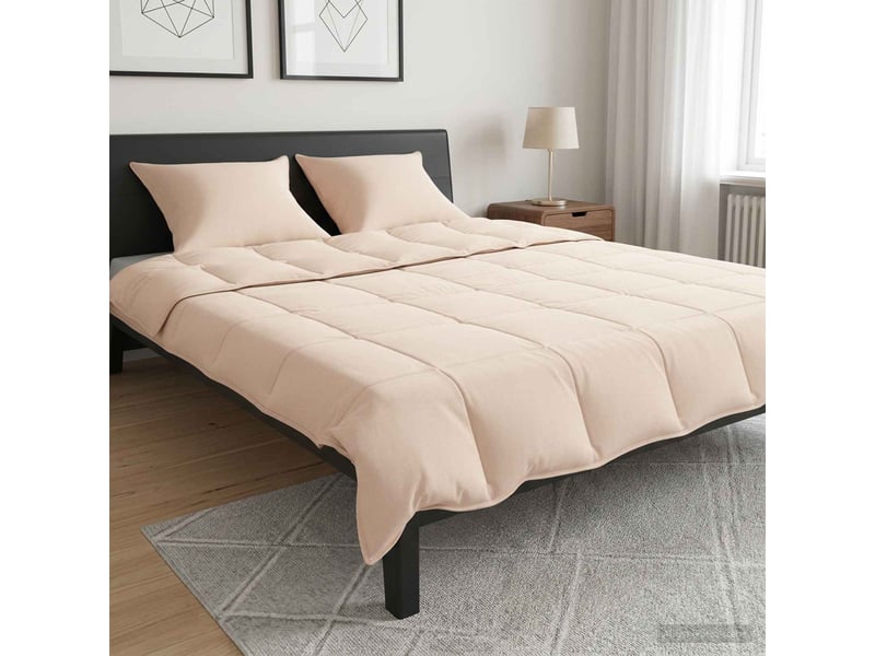  Ensemble de duvet 2 pcs - couette 200 x 240 cm 250 gsm kapok naturel beige  - Conforama B