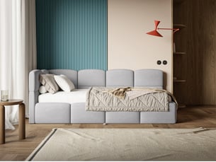 Lit 2 places 170x190 cm SELSEY Cloudy coloris gris