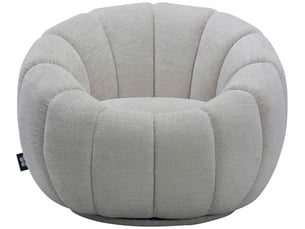 Fauteuil fixe pivotant HAYAMI X CONFORAMA NEMU Tissu Beige
