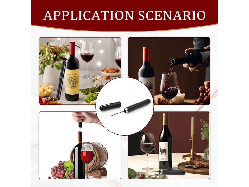 Tire bouchon, tire-bouchon à pression d'air 7s cork pops out décapsuleur pompe ouvre bouteille vin outils ouvre-bouteille à pression d'air (1pcs) - Conforama D