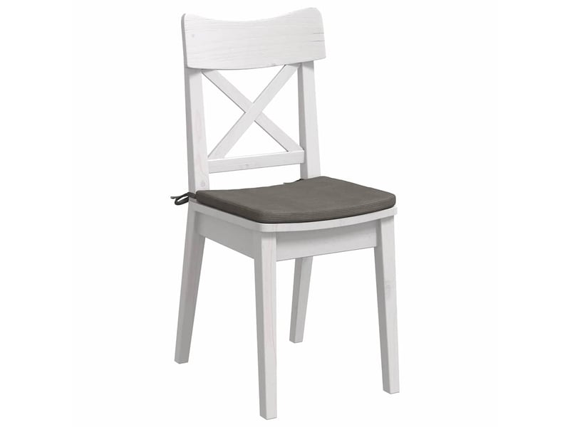 Lot de 4 coussins de siège, coussins décoratifs tissu en velours côtelé gris clair cf59987  - Conforama C