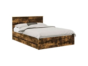 Lit 2 places 135x190 cm coloris marron