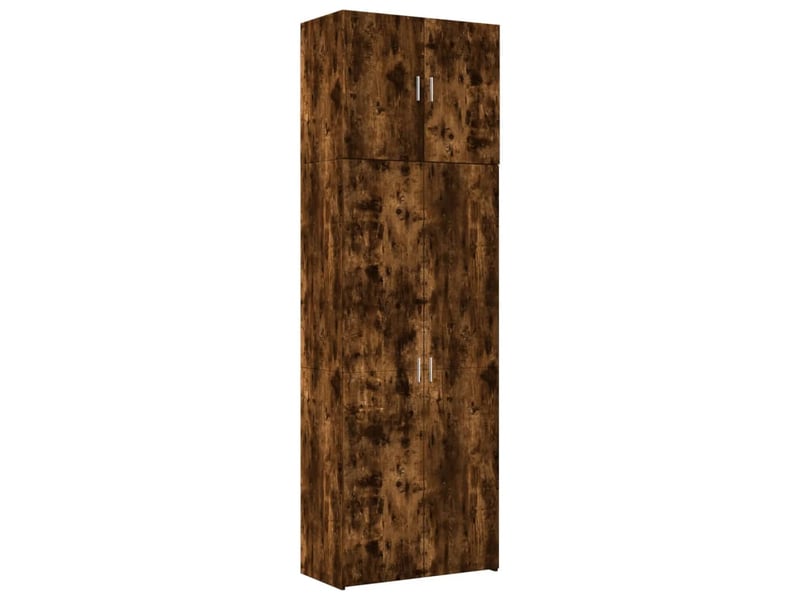 Buffet haut - bahut - meuble de rangement chêne fumé 80x42,5x249 cm bois d'ingénierie - Conforama A