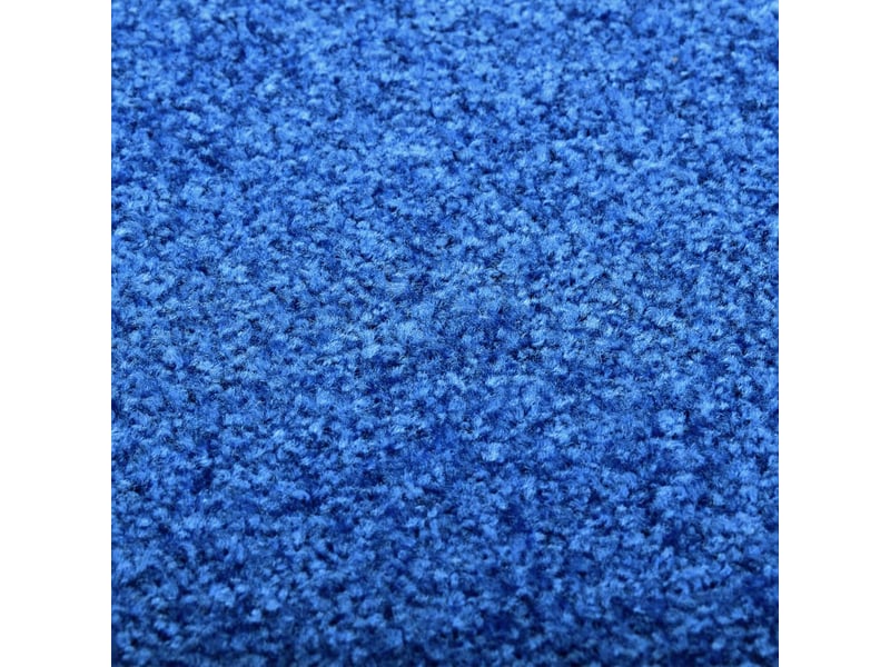 Paillasson lavable 40 x 60 cm polyamide bleu pvc antidérapant dec040601  - Conforama D