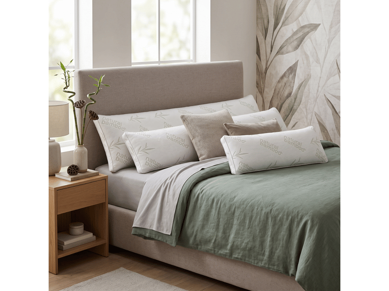 Traversin cervical microfibre bambou - 150 x 35 cm - déhoussable - collection respirant C06-TRM04 150/40 - Conforama B