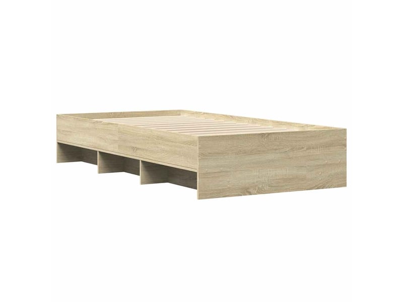  Lit simple- lit adulte -  cadre de lit sans matelas chêne sonoma 100x200 cm  - Conforama C