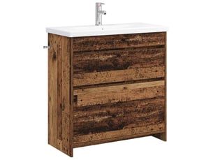 Ensemble de mobilier de salle de bain bois ancien shl4546