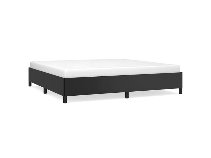  Lit double- lit adulte -  cadre de lit sans matelas noir 200x200 cm similicuir  - Conforama A