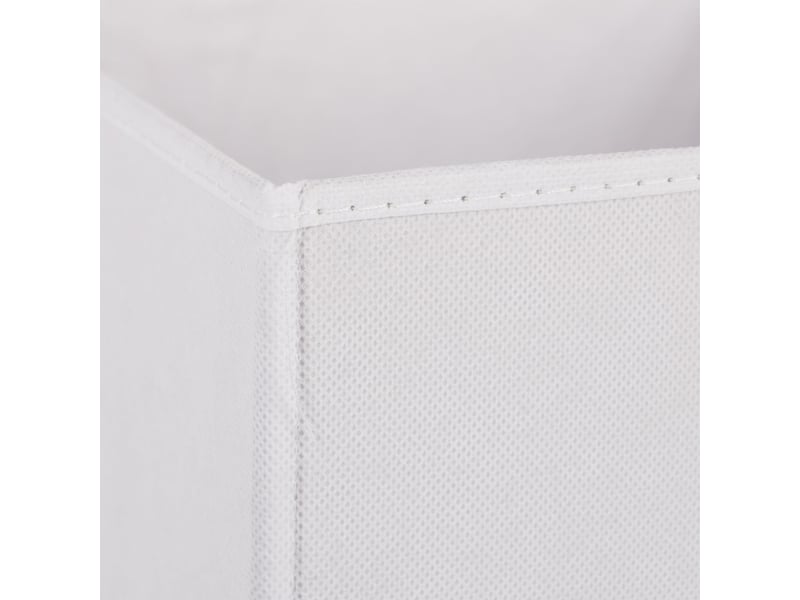  Lot de 4 boîtes de rangement pliables carrées 30 x 30 x 30 cm pour jouets vêtements style moderne en tissu gris 13_0014535  - Conforama E