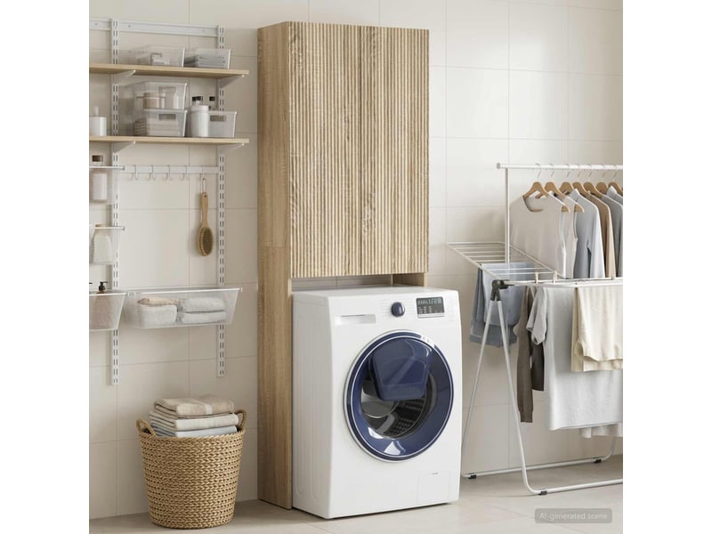  Armoire de toilette arnhem chêne sonoma 66x25.5x190 cm  - Conforama B