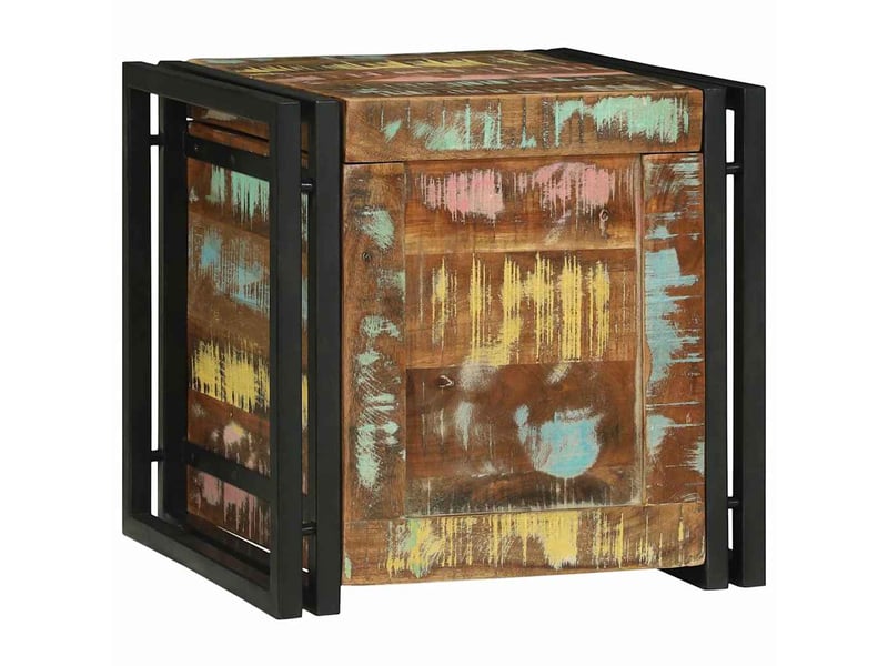  Boîte de rangement, coffre de rangement marron et noir 40x40x40 cm shl87307  - Conforama B
