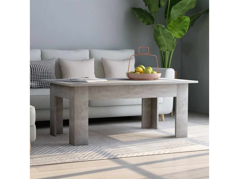  Table basse - table de salon - table à thé gris béton 100x60x42 cm bois d’ingénierie  - Conforama B