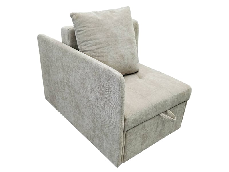  Canapé convertible 3 places beige, lit d'appoint tissu lin avec rangement intégré et dossier réglable  - Conforama D