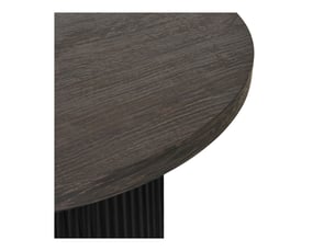 Table d'appoint boavista marron foncé avec base rainurée ø48 cm