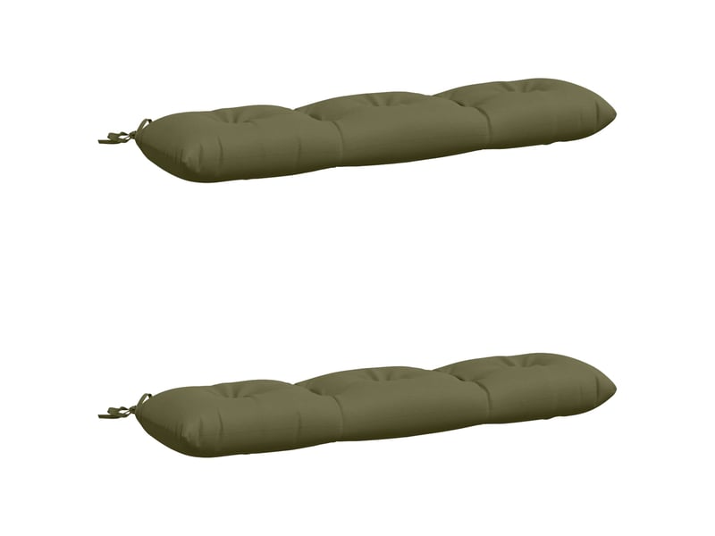 Lot de 2 coussins de banc, coussins d'assise vianen 100 % polyester vert olive cf57681 - Conforama A