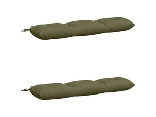 Lot de 2 coussins de banc, coussins d'assise vianen 100 % polyester vert olive cf57681