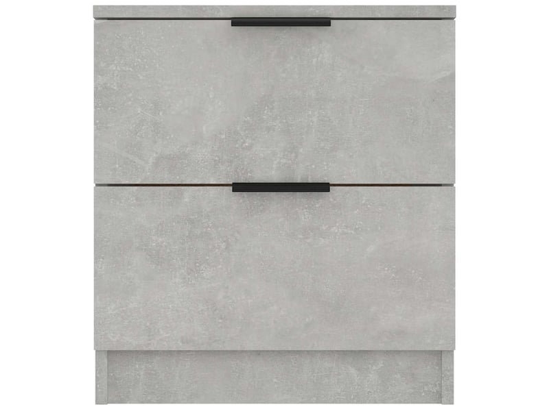  Lot de 2 tables de chevet - cabinet de chevet - table de nuit gris béton bois d'ingénierie  - Conforama E