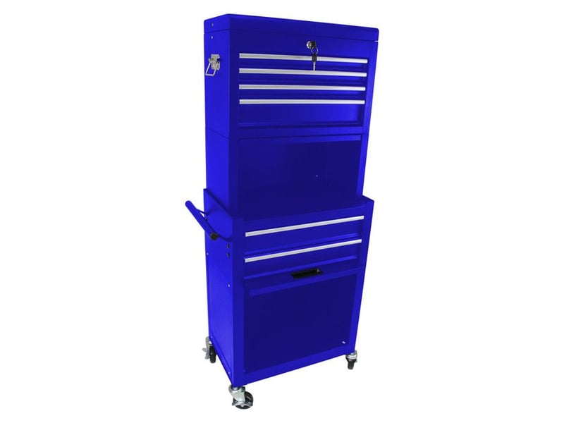  Armoire à outils sur roues - 6 tiroirs - roues universelles - verrouillable - panneau suspendu - acier 60x33x110cm - Conforama B