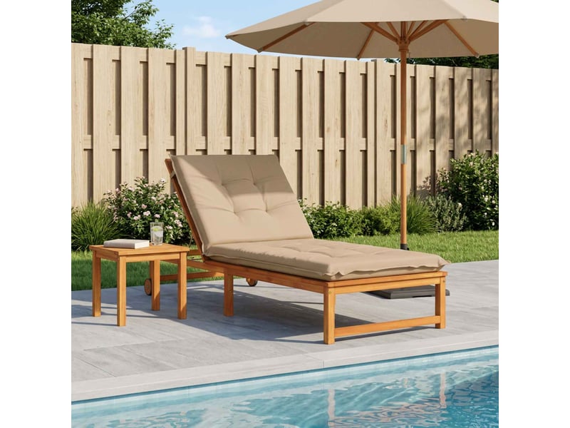 Coussin de transat, coussin pour bain de soleil gemert 100 % polyester sable 190 x 70 x 9 cm cf56199 - Conforama B