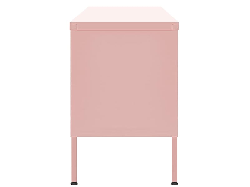  Meuble tv - banc tv - meuble de rangement rose 105x35x50 cm acier  - Conforama D