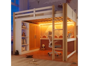 Lit mezzanine 140x200 cm <strong></strong>  <strong>Qualité haut de gamme</strong> coloris bicolore