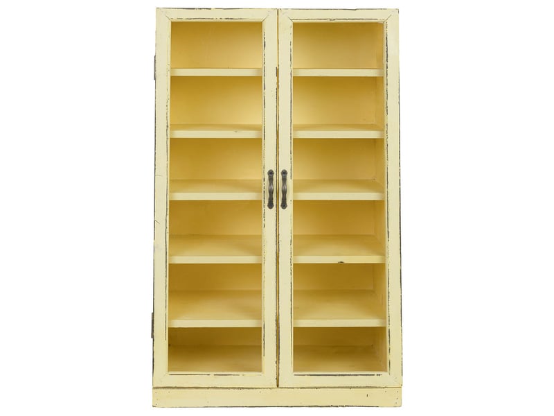  Vitrine en bois jaune 50x29,5x80 cm h  - Conforama C