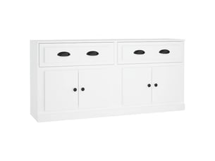Buffets 2 pcs - bahut - meuble de rangement blanc bois d'ingénierie