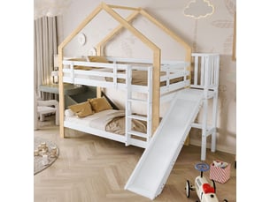 Lit superposé 90x200 cm WISHDOR coloris blanc