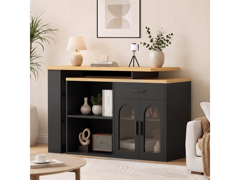 Lit en bois multifonction blanc 90x200 cm avec dossier rembourré, tête de lit avec rangement, étagères, éclairage led et prise - Conforama D