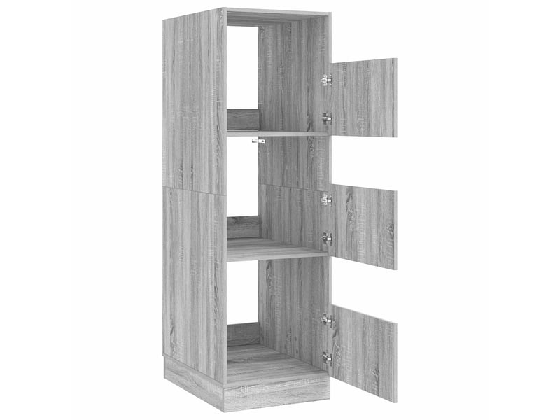  Armoire à laver gris sonoma 50x68x162 cm bois d'ingénierie  - Conforama E