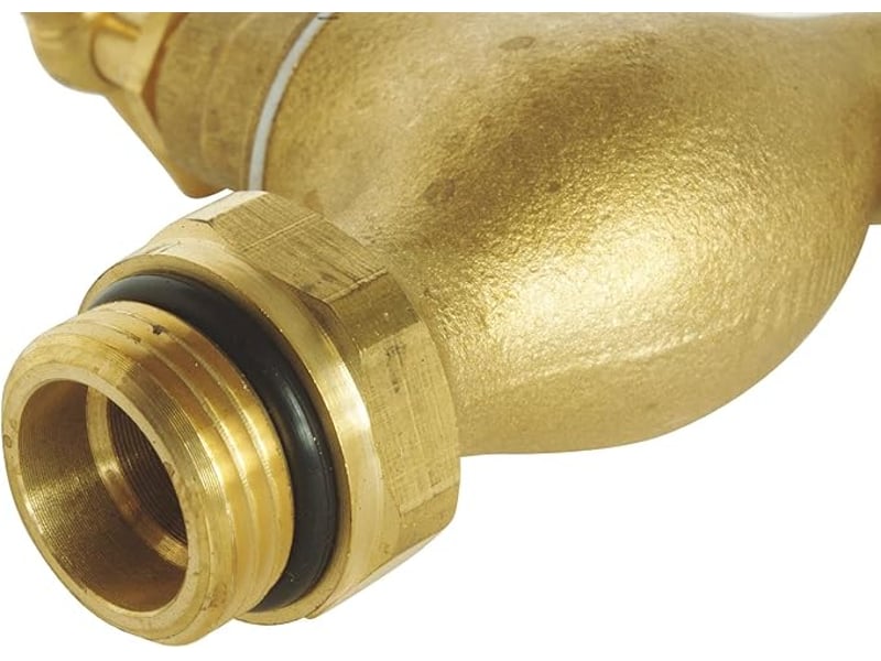  Robinet d'arrosage orientable en laiton brossé – poignée plate réversible, mâle 1521 et 2027  - Conforama E