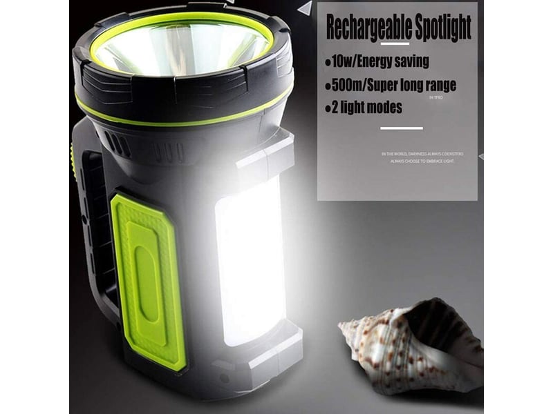  Lampe torche led puissante rechargeable usb 1200 mah avec lumière latérale lampe de poche etanche haute puissance pour urgence ran  - Conforama C