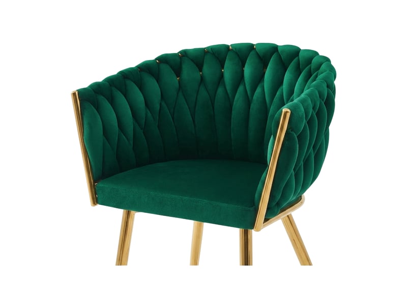  Chaise - leobert - orion - velours vertpieds dorés - 61 x 55 x 79 cm  - Conforama C