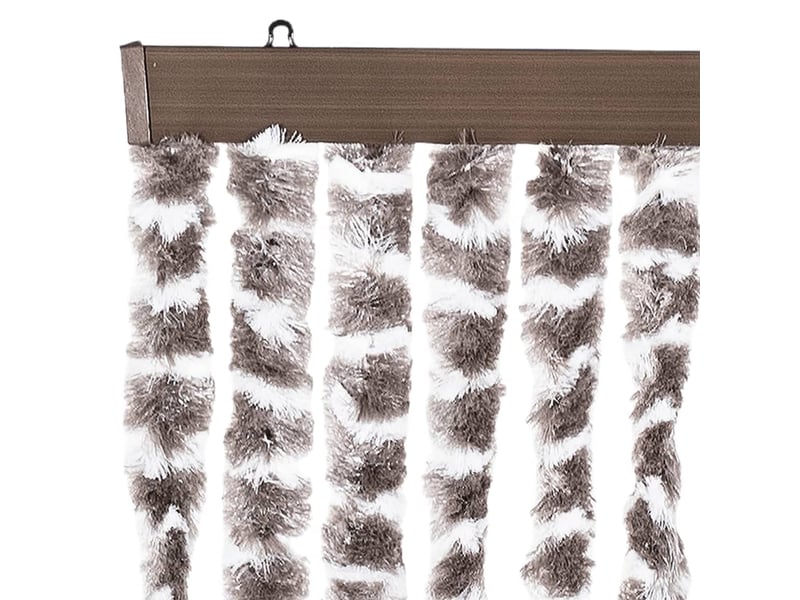  Rideau anti-mouches, moustiquaire taupe et blanc 118x220 cm chenille cf43581  - Conforama D