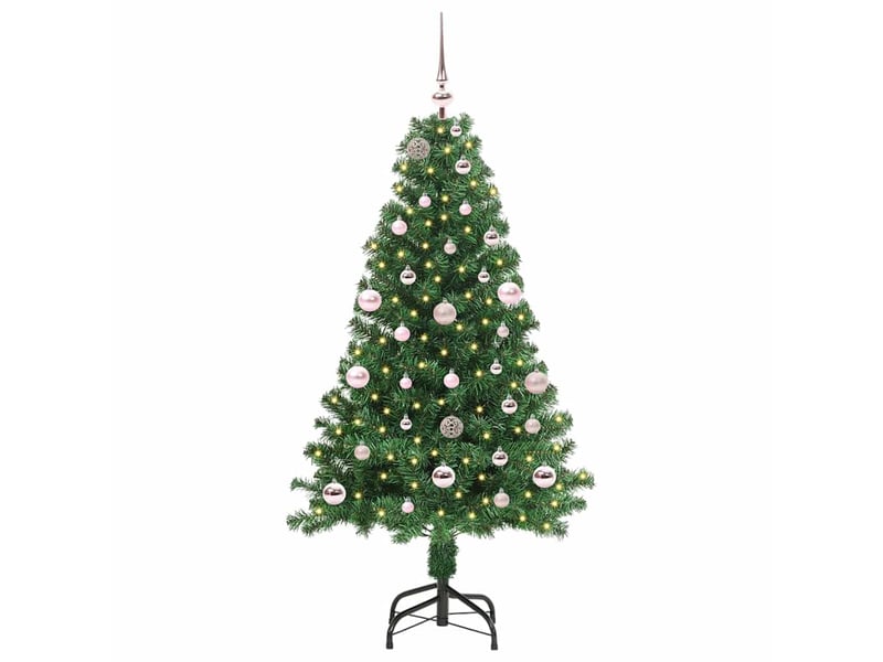 Sapin de noël artificiel, arbre de noël vert 150 cm pvc, acier et plastique shl9858 - Conforama C