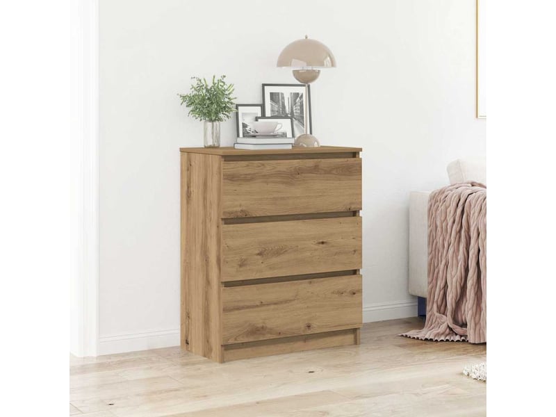  Buffet - bahut - meuble de rangement en chêne massif 60 x 35 x 76 cm bois d'ingénierie  - Conforama B
