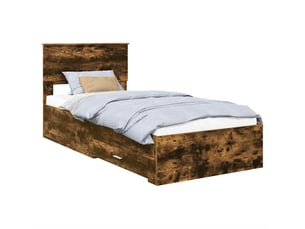 Lit simple 70x190 cm coloris marron