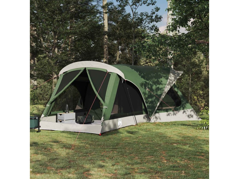 Tente de camping, tente familiale 14 personne vert - Conforama B