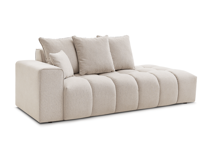  Bobochic canapé droit fixe mont-blanc tissu chiné beige  accoudoir gauche MONT-BLANC - Conforama A