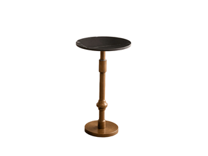 Table basse ovale coloris noir OKWISH  - 25 cmx30 cm