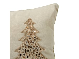 Coussin de noël brodé sapin 50 x 30 cm