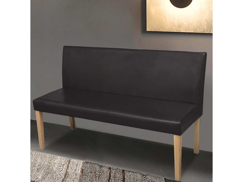  Banc d'entrée, banc d'intérieur 139,5 cm marron foncé similicuir  - Conforama B