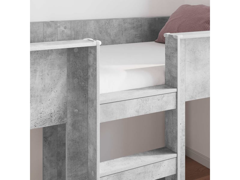  Lit superposé pour enfants - lit jeune gris béton 90 x 190 cm  - Conforama C